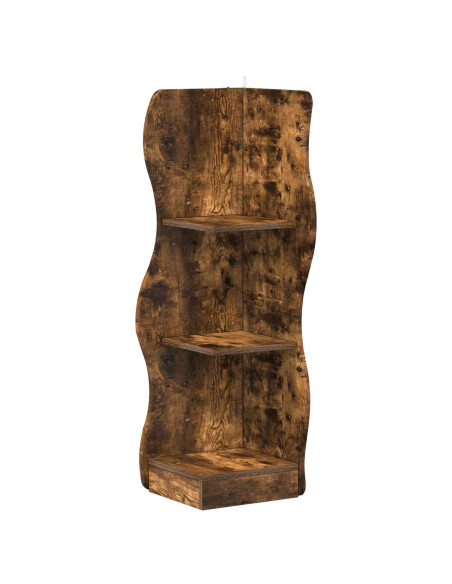 Mensola angolare con lo scaffale Rovere Fumo 34 x 33 x 102 cm
