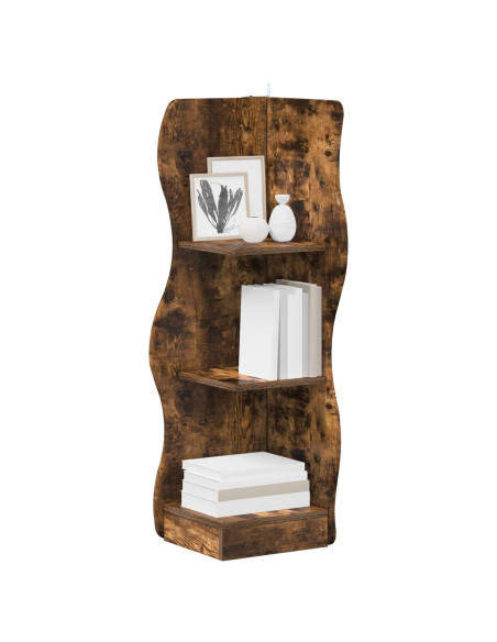 Mensola angolare con lo scaffale Rovere Fumo 34 x 33 x 102 cm