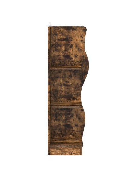 Mensola angolare con lo scaffale Rovere Fumo 34 x 33 x 102 cm
