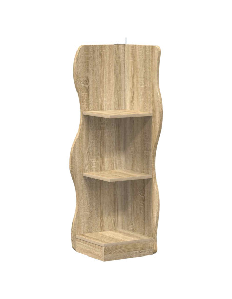 Mensola angolare con lo scaffale Rovere Sonoma 34 x 33 x 102 cm