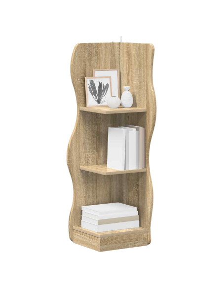 Mensola angolare con lo scaffale Rovere Sonoma 34 x 33 x 102 cm