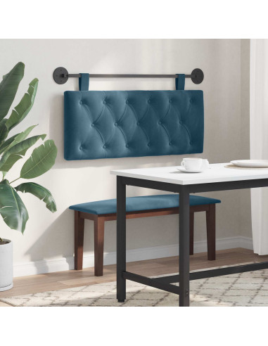 Testata appesa Montaggio a parete Blu 110 x 55 x 7 cm Velluto