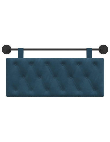 Testata appesa Montaggio a parete Blu 110 x 55 x 7 cm Velluto