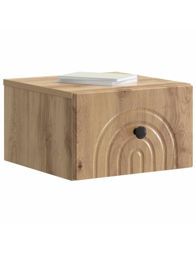 Mobiletto da notte a muro Rovere Artigianale 33 x 34,5 x 20 cm