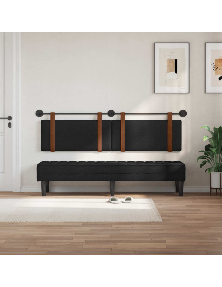 Testata appesa Tinta unita Nero 170 x 55 x 5 cm PU Antico