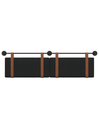 Testata appesa Tinta unita Nero 170 x 55 x 5 cm PU Antico