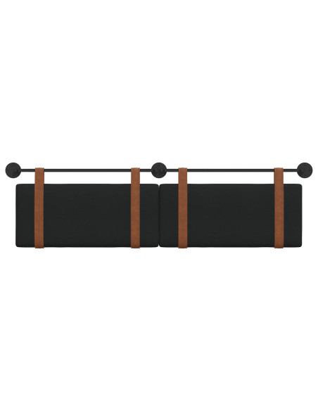 Testata appesa Tinta unita Nero 170 x 55 x 5 cm PU Antico