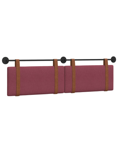 Testata appesa Tinta unita Rosso Vino 170 x 55 x 5 cm PU Antico