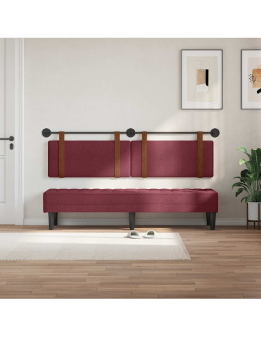 Testata appesa Tinta unita Rosso Vino 170 x 55 x 5 cm PU Antico