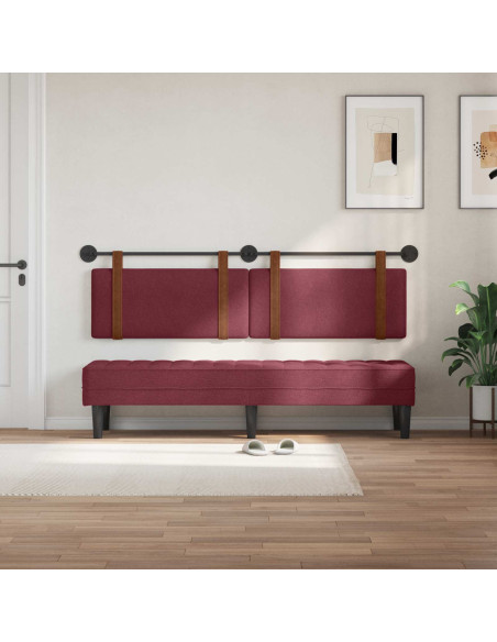 Testata appesa Tinta unita Rosso Vino 170 x 55 x 5 cm PU Antico