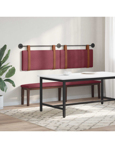 Testata appesa Tinta unita Rosso Vino 170 x 55 x 5 cm PU Antico
