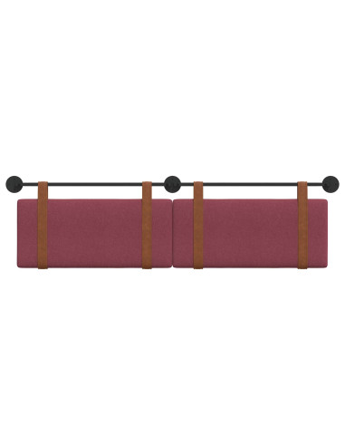 Testata appesa Tinta unita Rosso Vino 170 x 55 x 5 cm PU Antico