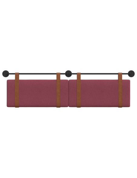 Testata appesa Tinta unita Rosso Vino 170 x 55 x 5 cm PU Antico