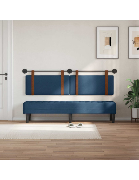 Testata appesa Montaggio a parete Blu 170 x 55 x 5 cm PU Antico