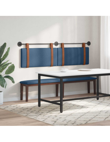 Testata appesa Montaggio a parete Blu 170 x 55 x 5 cm PU Antico