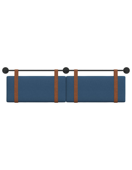Testata appesa Montaggio a parete Blu 170 x 55 x 5 cm PU Antico