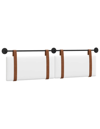 Testata appesa Tinta unita Bianco 170 x 55 x 5 cm PU Antico
