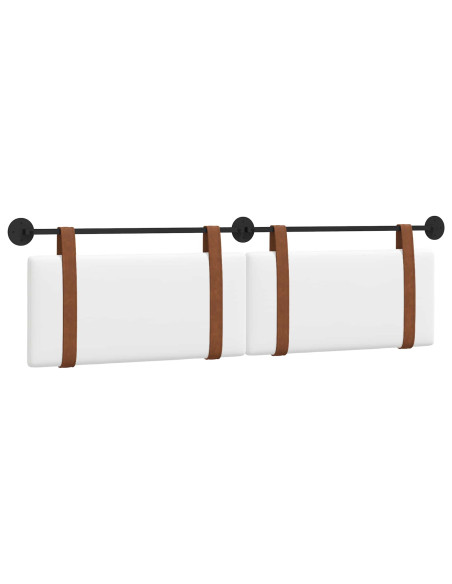 Testata appesa Tinta unita Bianco 170 x 55 x 5 cm PU Antico