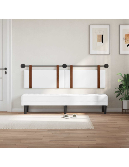 Testata appesa Tinta unita Bianco 170 x 55 x 5 cm PU Antico