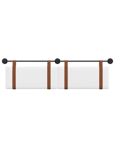 Testata appesa Tinta unita Bianco 170 x 55 x 5 cm PU Antico