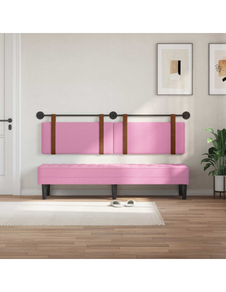Testata appesa Tinta unita Rosa 170 x 55 x 5 cm PU Antico