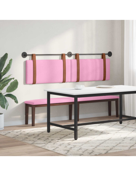Testata appesa Tinta unita Rosa 170 x 55 x 5 cm PU Antico