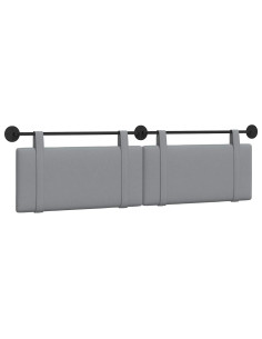 Testata appesa Grigio chiaro 190 x 55 x 5 cm Tessuto 2