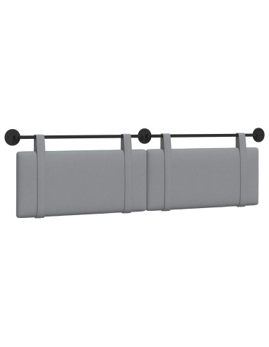 Testata appesa Grigio chiaro 190 x 55 x 5 cm Tessuto