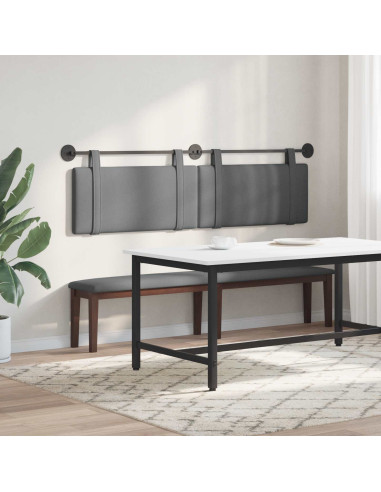 Testata appesa Tinta unita Grigio scuro 190 x 55 x 5 cm Tessuto
