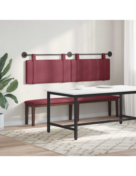 Testata appesa Tinta unita Rosso Vino 190 x 55 x 5 cm Tessuto