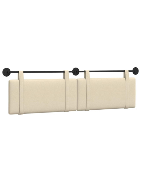 Testata appesa Montaggio a parete Crema 190 x 55 x 5 cm Tessuto