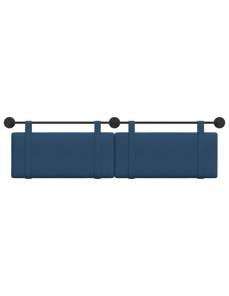 Testata appesa Montaggio a parete Blu 190 x 55 x 5 cm Tessuto