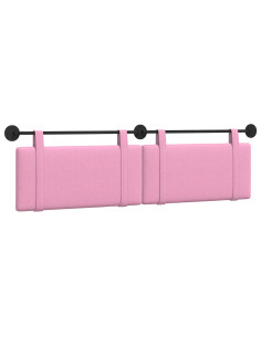 Testata appesa Montaggio a parete Rosa 190 x 55 x 5 cm Tessuto 2