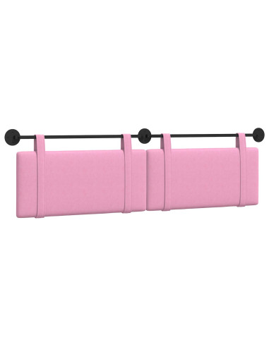Testata appesa Montaggio a parete Rosa 190 x 55 x 5 cm Tessuto