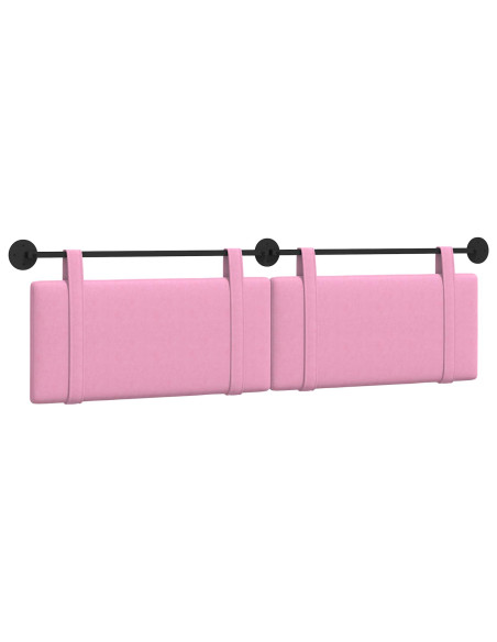 Testata appesa Montaggio a parete Rosa 190 x 55 x 5 cm Tessuto