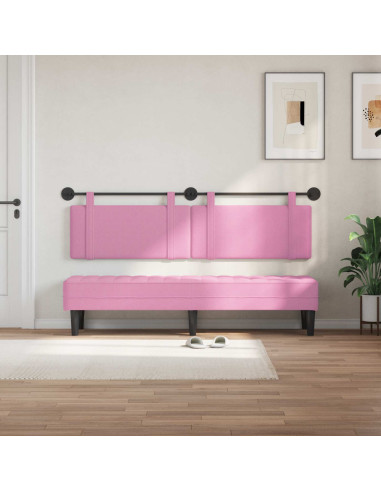 Testata appesa Montaggio a parete Rosa 190 x 55 x 5 cm Tessuto