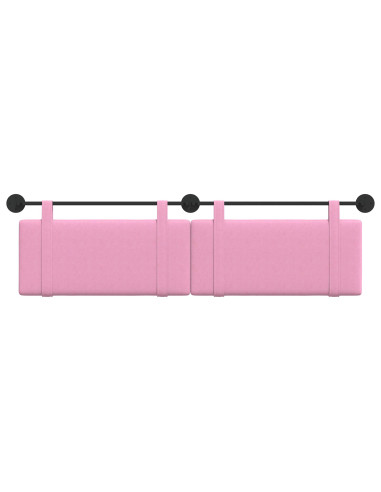 Testata appesa Montaggio a parete Rosa 190 x 55 x 5 cm Tessuto