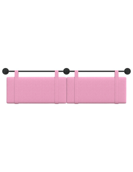 Testata appesa Montaggio a parete Rosa 190 x 55 x 5 cm Tessuto