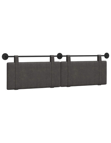 Testata appesa Tinta unita Nero 190 x 55 x 5 cm PU Antico