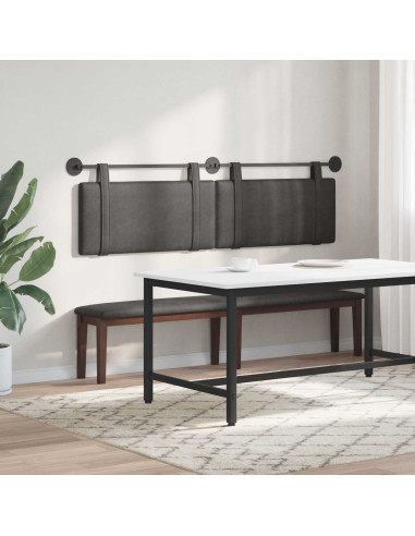 Testata appesa Tinta unita Nero 190 x 55 x 5 cm PU Antico