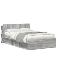 Testata del letto Grigio Sonoma Legno ingegnerizzato 2