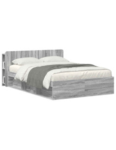 Testata del letto Grigio Sonoma Legno ingegnerizzato 2