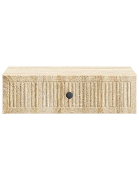 Tavolino da Parete Laterale Rovere Sonoma 59 x 34,5 x 17 cm