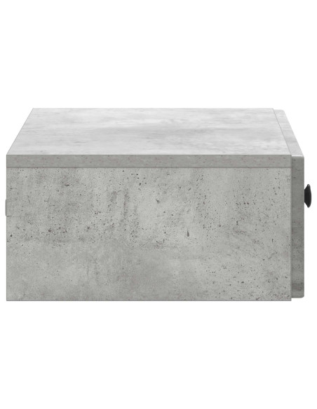 Tavolino da Parete Laterale Grigio Cemento 59 x 34,5 x 17 cm