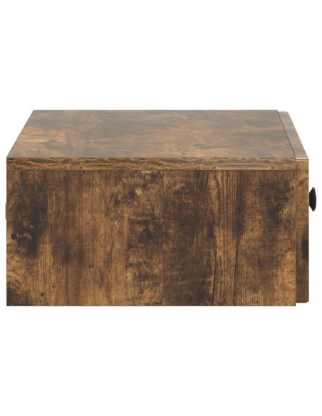 Tavolino da Parete Laterale Rovere Fumo 59 x 34,5 x 17 cm