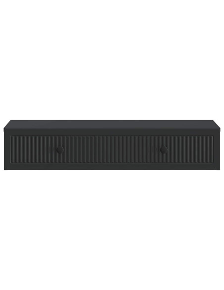 Tavolino da Parete Laterale Nero 87,5 x 34,5 x 17 cm