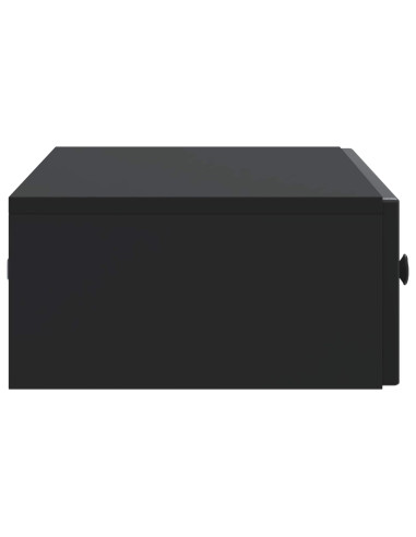 Tavolino da Parete Laterale Nero 87,5 x 34,5 x 17 cm