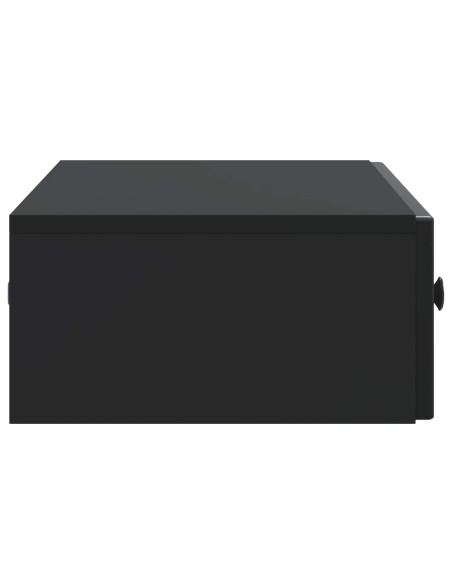 Tavolino da Parete Laterale Nero 87,5 x 34,5 x 17 cm
