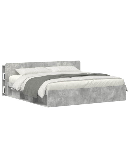 Testata del letto Grigio Cemento Legno ingegnerizzato