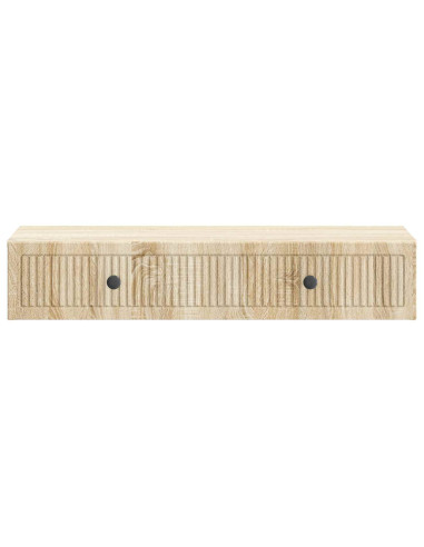 Tavolino da Parete Laterale Rovere Sonoma 87,5 x 34,5 x 17 cm